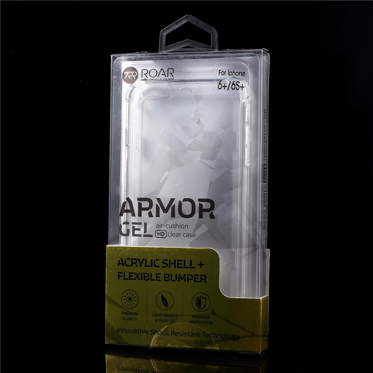 ROAR KOREA Clear Acrylic Back + TPU Edge Hybrid Shockproof Case for iPhone 6s Plus / 6 Plus-6