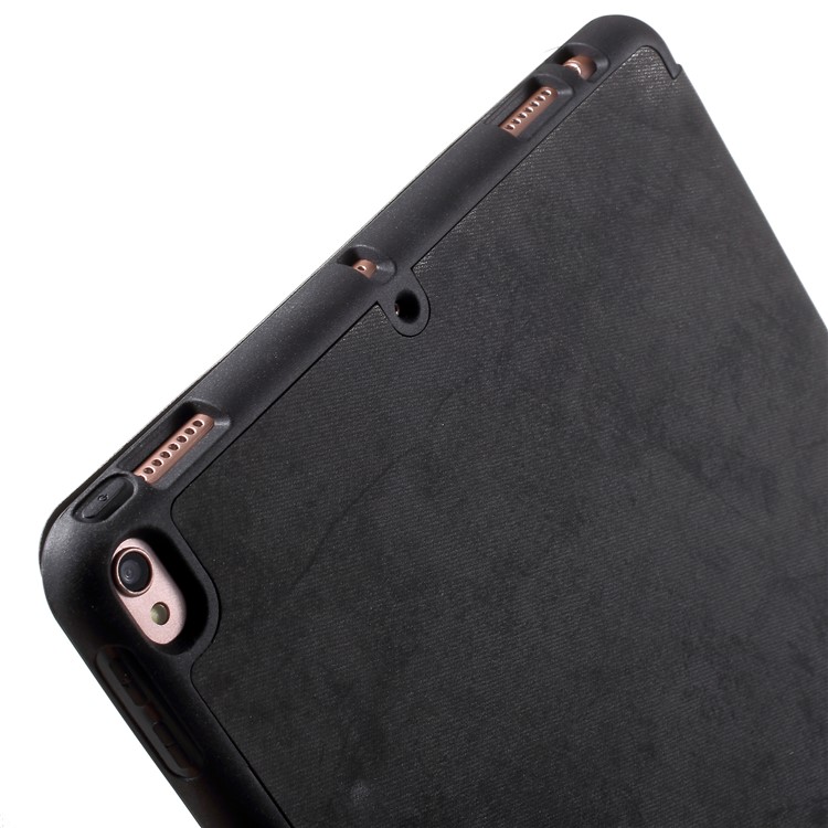 Retro Tri-fold Stand Leather Tablet Case with Pen Slot for iPad Pro 10.5-inch (2017) - Black-10
