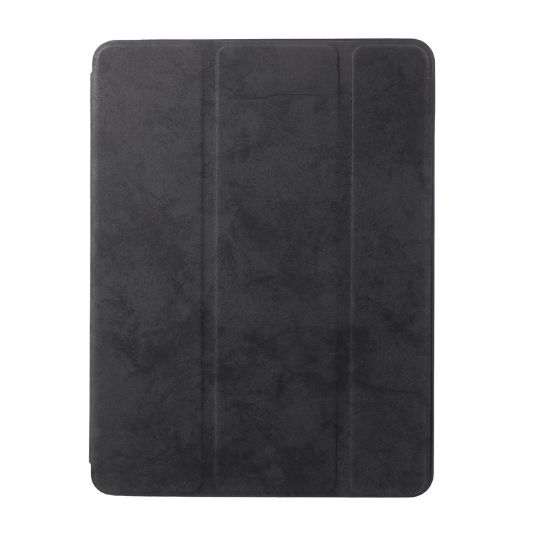 Retro Tri-fold Stand Leather Tablet Case with Pen Slot for iPad Pro 10.5-inch (2017) - Black-2
