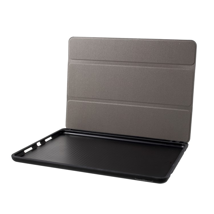 Retro Tri-fold Stand Leather Tablet Case with Pen Slot for iPad Pro 10.5-inch (2017) - Black-8