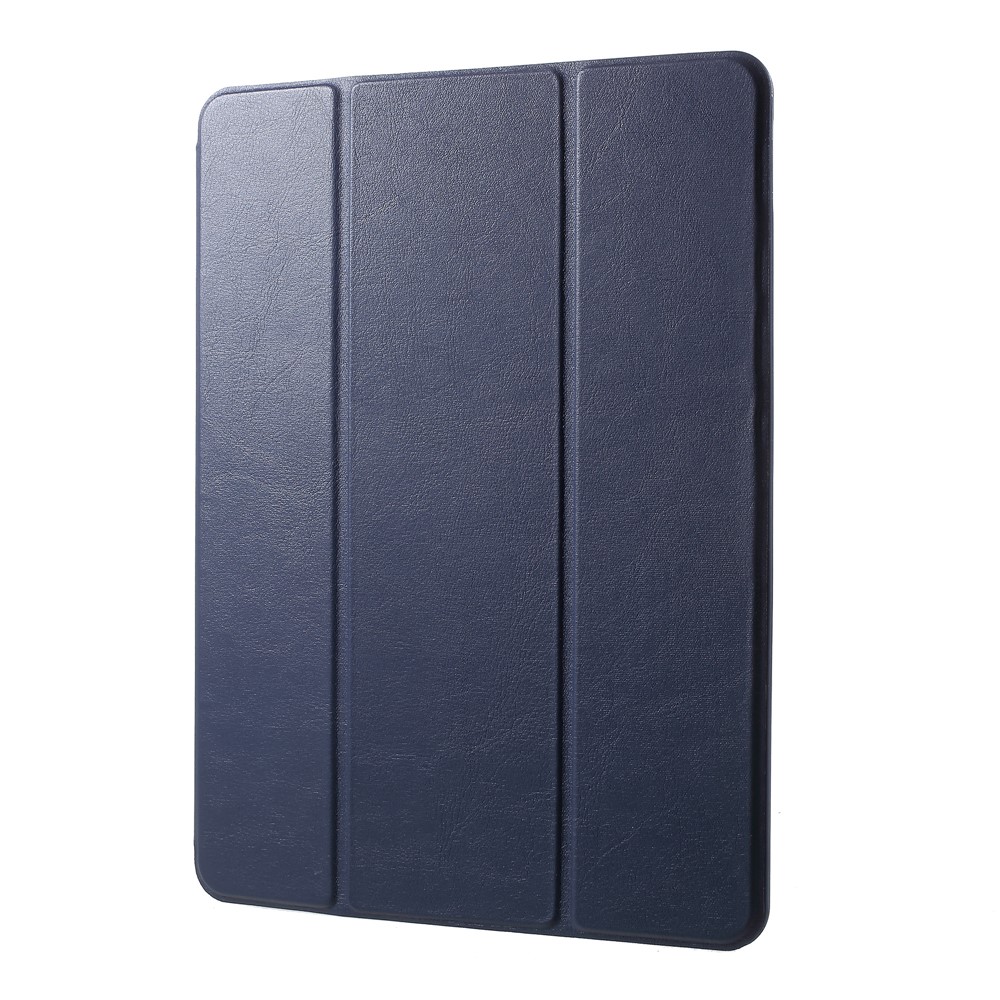 Single Front Leather Tri-fold Stand Smart Tablet Casing for iPad Pro 10.5-inch (2017) - Dark Blue-3