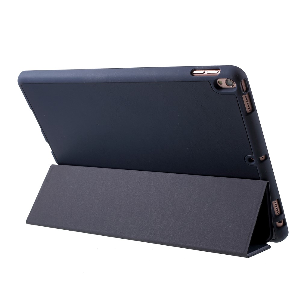 Single Front Leather Tri-fold Stand Smart Tablet Casing for iPad Pro 10.5-inch (2017) - Dark Blue-5