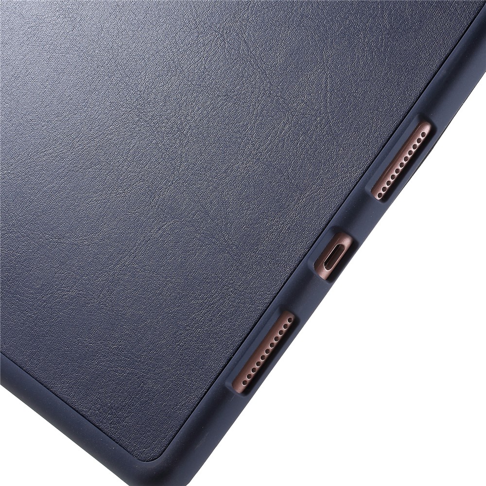 Single Front Leather Tri-fold Stand Smart Tablet Casing for iPad Pro 10.5-inch (2017) - Dark Blue-8