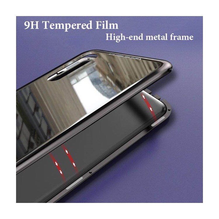 Magnetischer Metallrahmen + Ausgeglichenes Glasrückseitenschutz-Handyfall Für Huawei P20 Pro-2