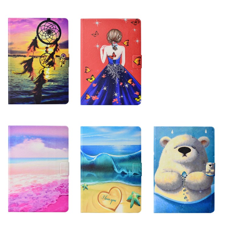 Pattern Printing Leather Card Holder Stand Tablet Protection Cover for iPad Pro 10.5-inch (2017) - Dream Catcher-9