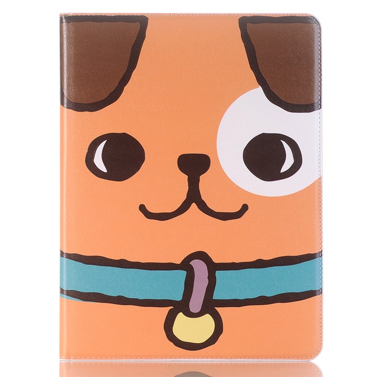 Embossed Cartoon Pattern Leather Stand Wallet Mobile Phone Cover for iPad Pro 12.9 (2017) with Pen Slot - Dog-1