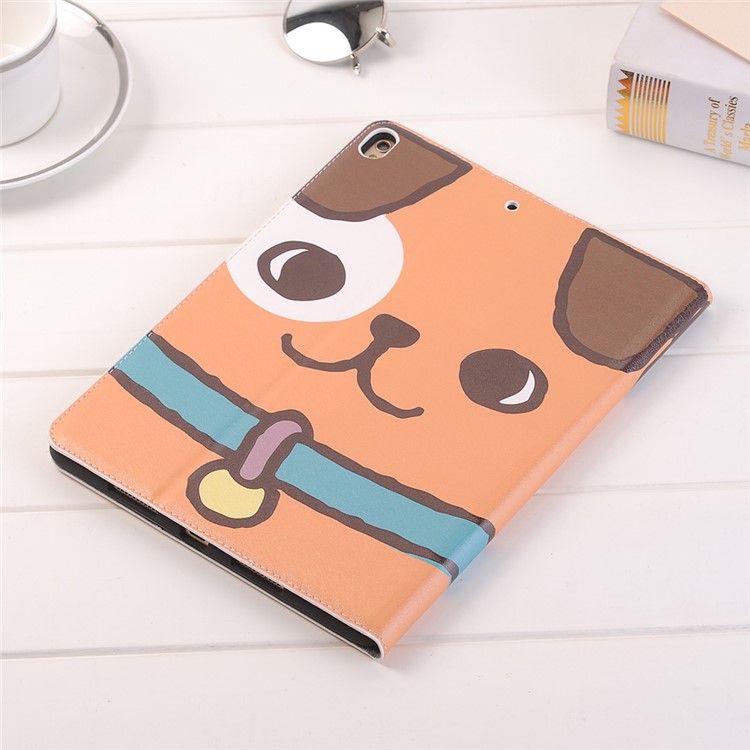 Embossed Cartoon Pattern Leather Stand Wallet Mobile Phone Cover for iPad Pro 12.9 (2017) with Pen Slot - Dog-8