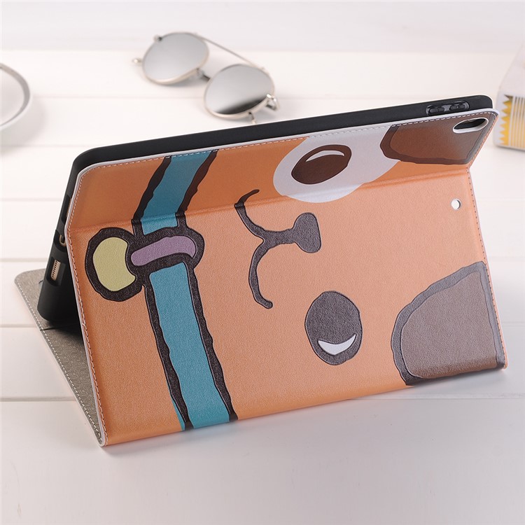 Embossed Cartoon Pattern Leather Stand Wallet Mobile Phone Cover for iPad Pro 12.9 (2017) with Pen Slot - Dog-9