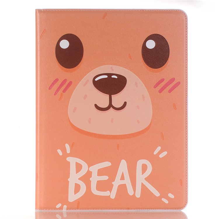 

Embossment Cartoon Pattern Leather Stand Smart Case for iPad Pro 12.9 (2017) with Pen Slot - Lovely Bear