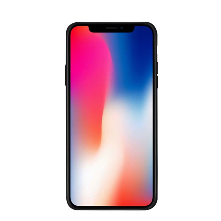 NXE Vidrio Templado De Nuevo + Carcasa De La Cubierta Del Teléfono Híbrido TPU Para El Iphone X - Púrpura / Rojo-2
