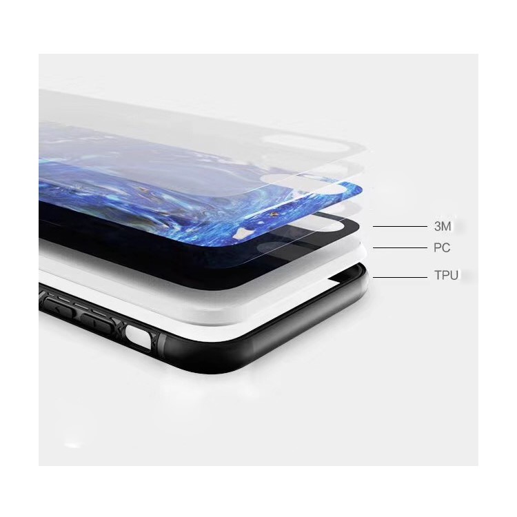 Amber Series Epoxy TPU + PC Anti-Fingerprint Hybrid Back Phone Casing for iPhone 8 Plus / 7 Plus 5.5 inch - Blue-4