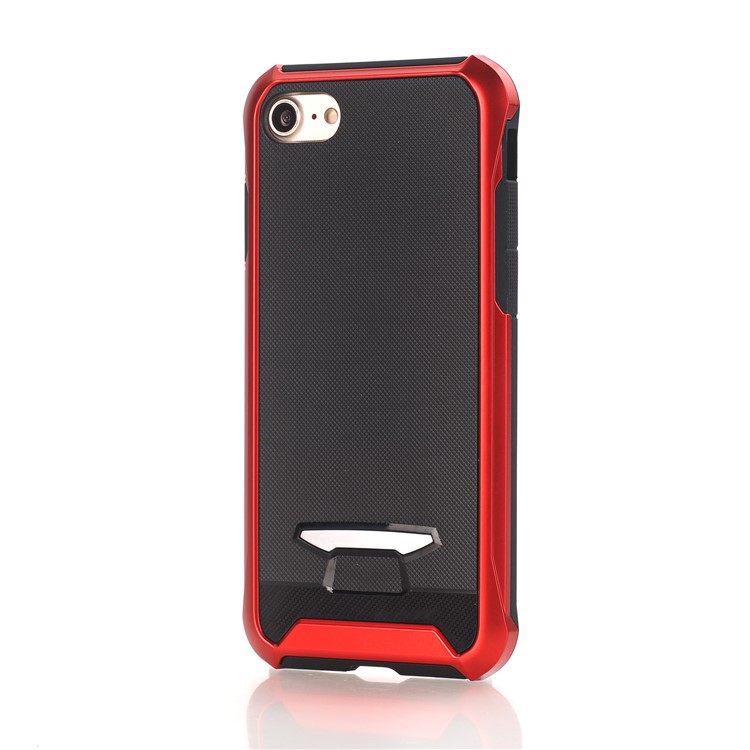 

Red - Granular Texture TPU + PC Hybrid Phone Protection Back Shell Case for iPhone 8 / 7 4.7 inch