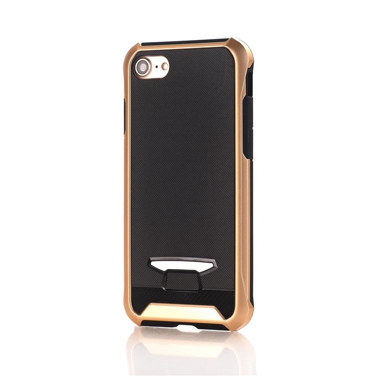 

Gold - Granular Texture TPU + PC Hybrid Phone Protection Back Shell Case for iPhone 8 / 7 4.7 inch