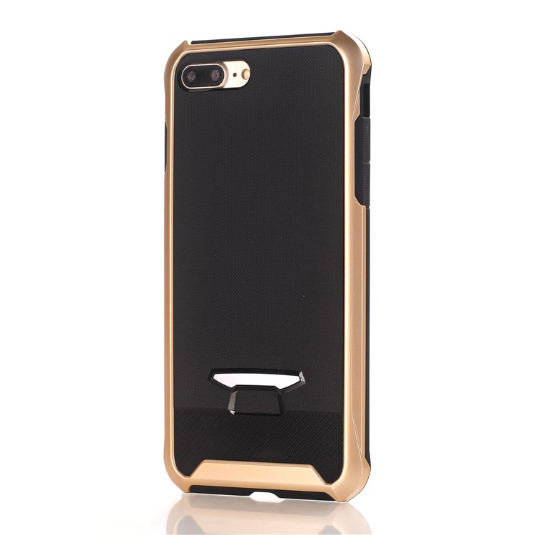 

Gold - For iPhone 8 Plus / 7 Plus 5.5 inch Granular Texture TPU + PC Combo Cell Phone Case Accessory