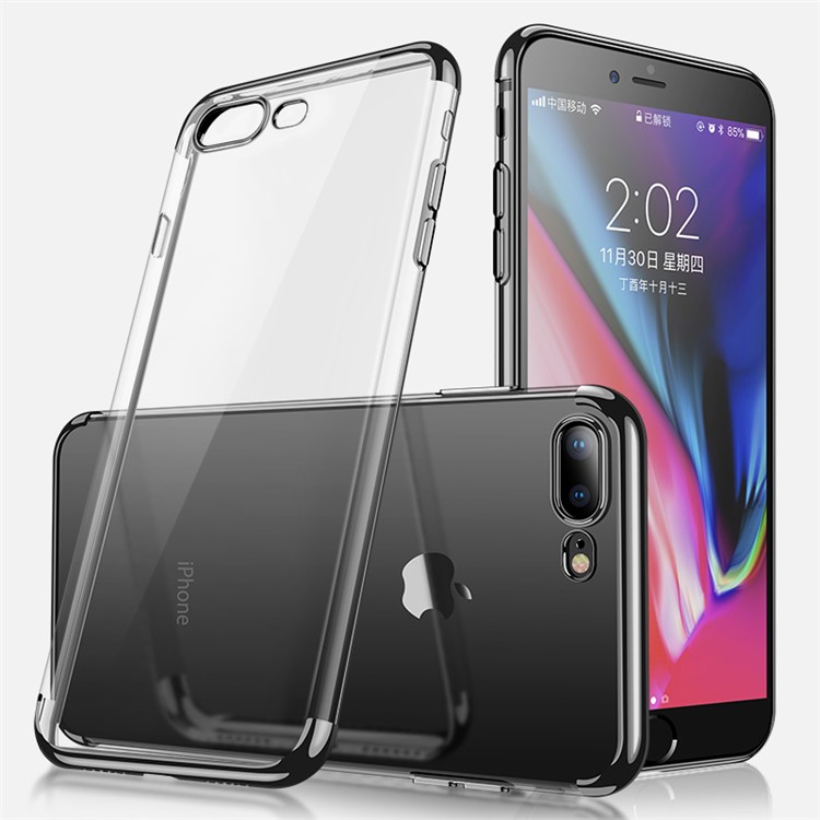 

Черный - CAFELE Для Iphone 8 Плюс / 7 Плюс 5,5-дюймовый Гальванический TPU Защитный Телефон