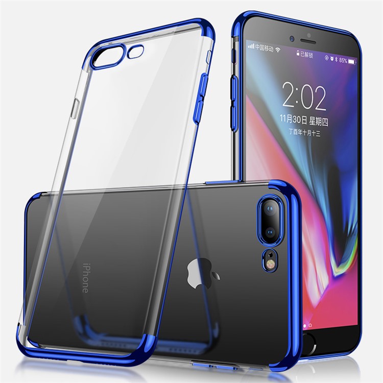 

Синий - CAFELE Для Iphone 8 Плюс / 7 Плюс 5,5-дюймовый Гальванический TPU Защитный Телефон
