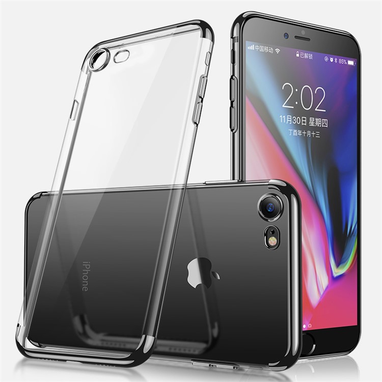 

Black - CAFELE Electroplating Soft TPU Gel Case for iPhone 8 / 7 4.7 inch