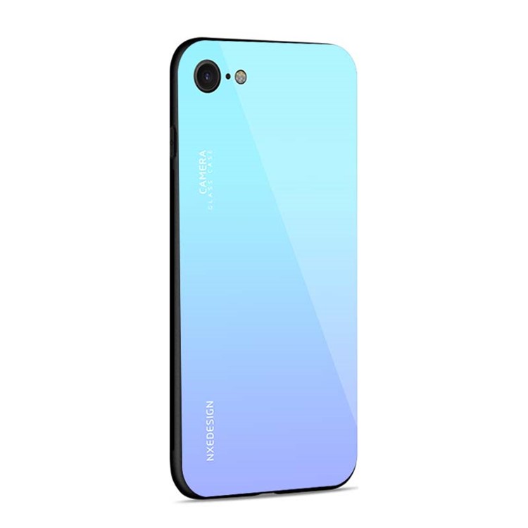 Bebe Azul - NXE Vidrio Templado Back + TPU Híbrido Cubierta Del Teléfono Móvil Para Iphone 8/7 4.7 Pulgadas-4