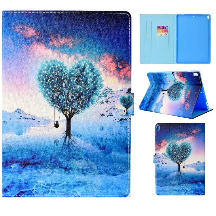 

Heart-shape Tree - Pattern Printing Card Holder Stand Leather Smart Case for iPad Pro 10.5-inch (2017)