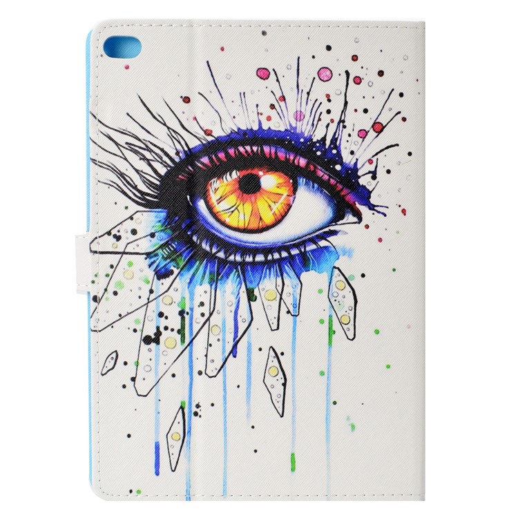 Eye - Pattern Printing Card Holder Stand Leather Smart Phone Casing for iPad 9.7-inch (2018)/9.7-inch (2017)/Air 2/Air-3