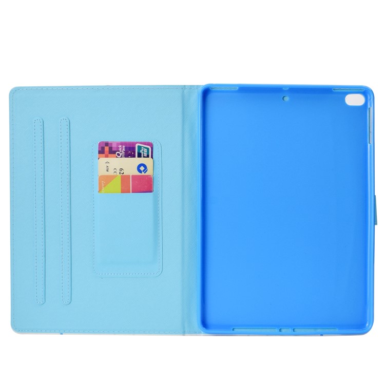 Eye - Pattern Printing Card Holder Stand Leather Smart Phone Casing for iPad 9.7-inch (2018)/9.7-inch (2017)/Air 2/Air-4