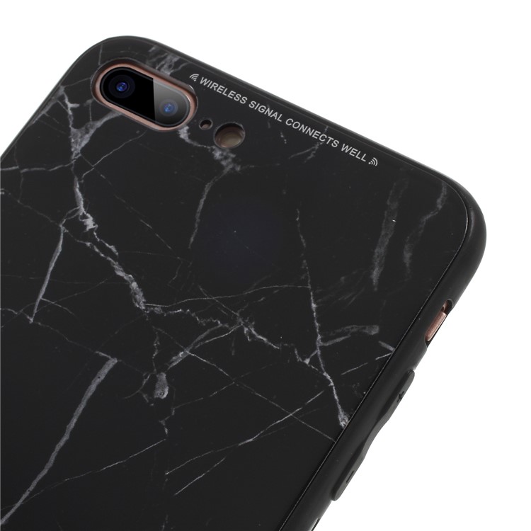 WK Marble Pattern Printing PC + TPU Hybrid Case for iPhone 8 Plus/7 Plus 5.5 inch - Black-3