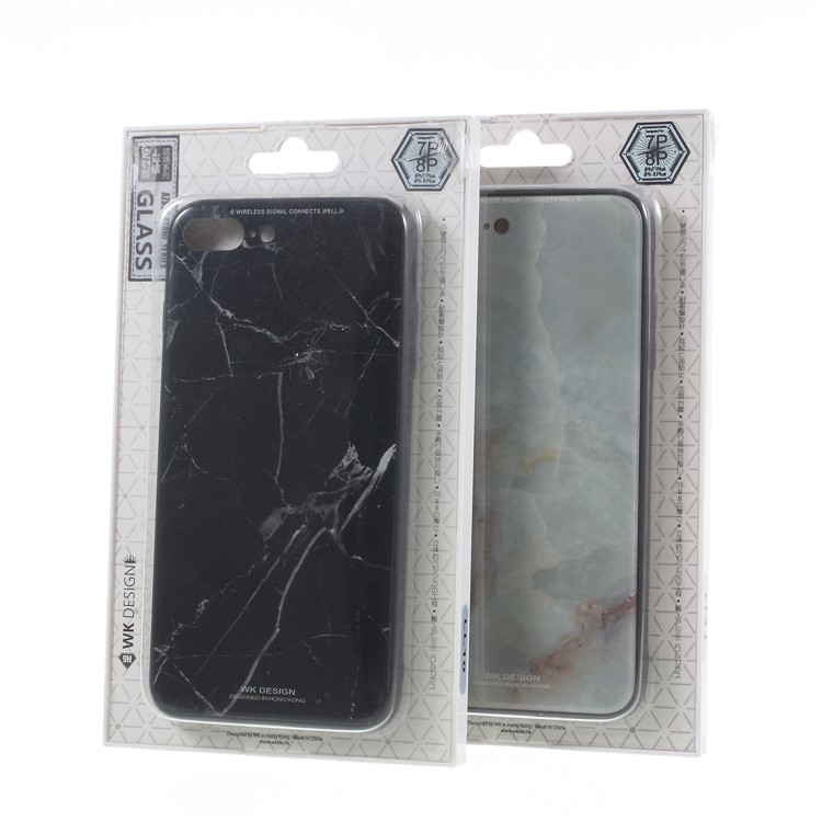 WK Marble Pattern Printing PC + TPU Hybrid Case for iPhone 8 Plus/7 Plus 5.5 inch - Black-6