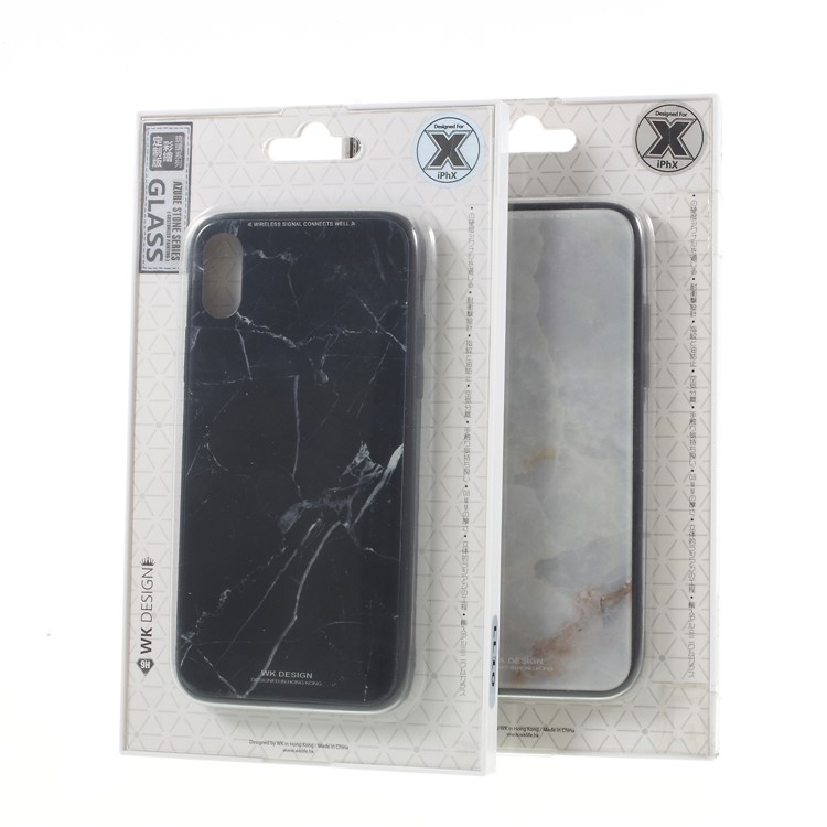 WK Marble Pattern Printing PC + TPU Hybrid Case for iPhone 8 / 7 4.7 inch - Black-6