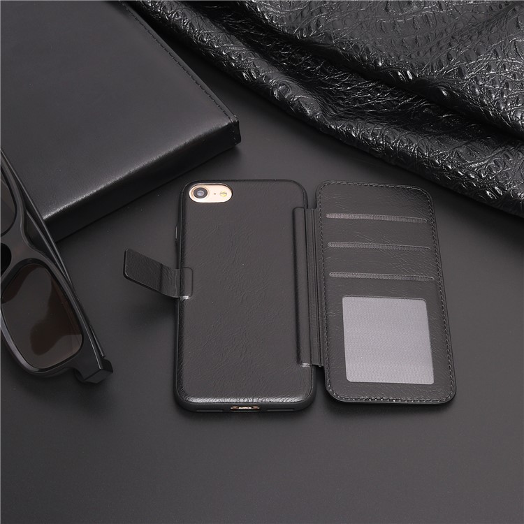 MUSUBO PU Leather TPU Protector Mobile Phone Case with Card Slots for iPhone 8 / 7 4.7 inch - Black-10