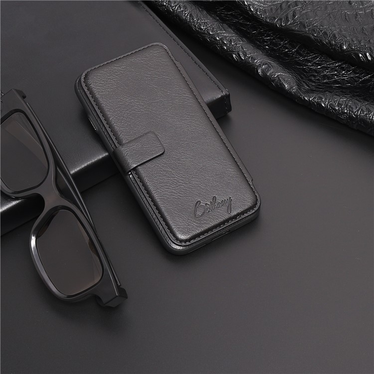 MUSUBO PU Leather TPU Protector Mobile Phone Case with Card Slots for iPhone 8 / 7 4.7 inch - Black-11