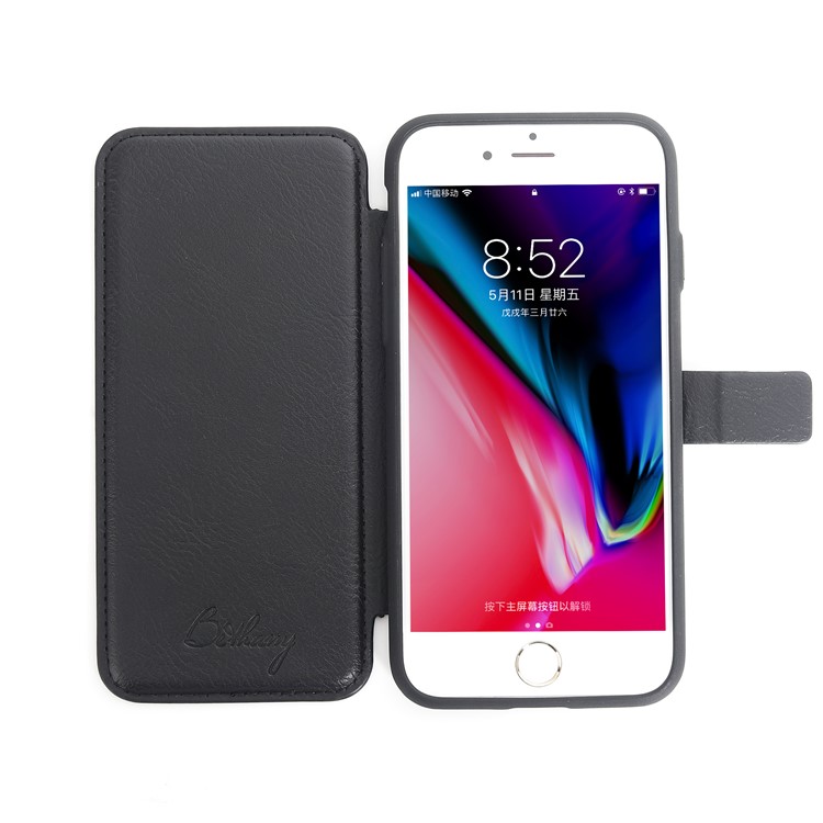 MUSUBO PU Leather TPU Protector Mobile Phone Case with Card Slots for iPhone 8 / 7 4.7 inch - Black-4