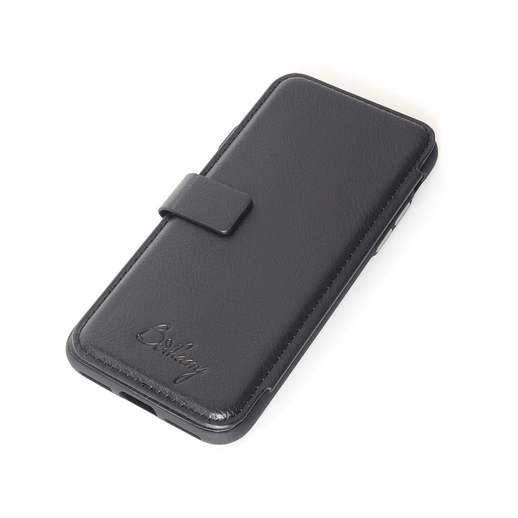 MUSUBO PU Leather TPU Protector Mobile Phone Case with Card Slots for iPhone 8 / 7 4.7 inch - Black-5