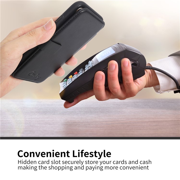 MUSUBO PU Leather TPU Protector Mobile Phone Case with Card Slots for iPhone 8 / 7 4.7 inch - Black-7
