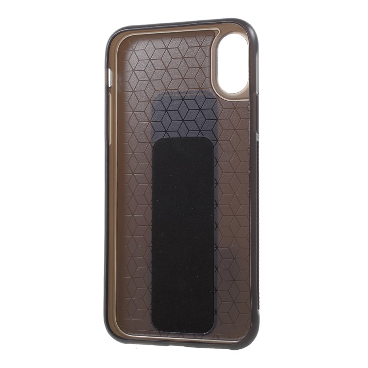 ROAR KOREA Cubierta De Aura Serie TPU Con Soporte De Cuero PU Para Iphone X - Negro-11