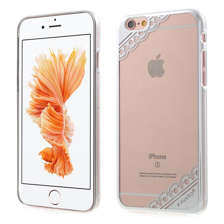 

KAVARO Покрыл Тонкий Жесткий Футляр Для Iphone 6s 6 - Кружево / Серебряный