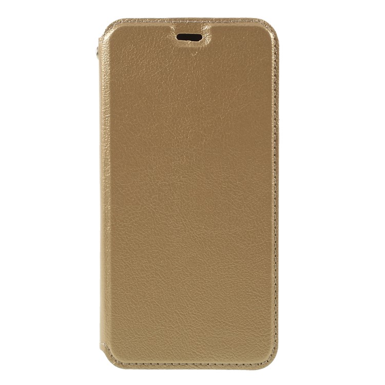 

Auto-absorbed Card Holder Leather Stand Mobile Shell for iPhone X /XS- Gold