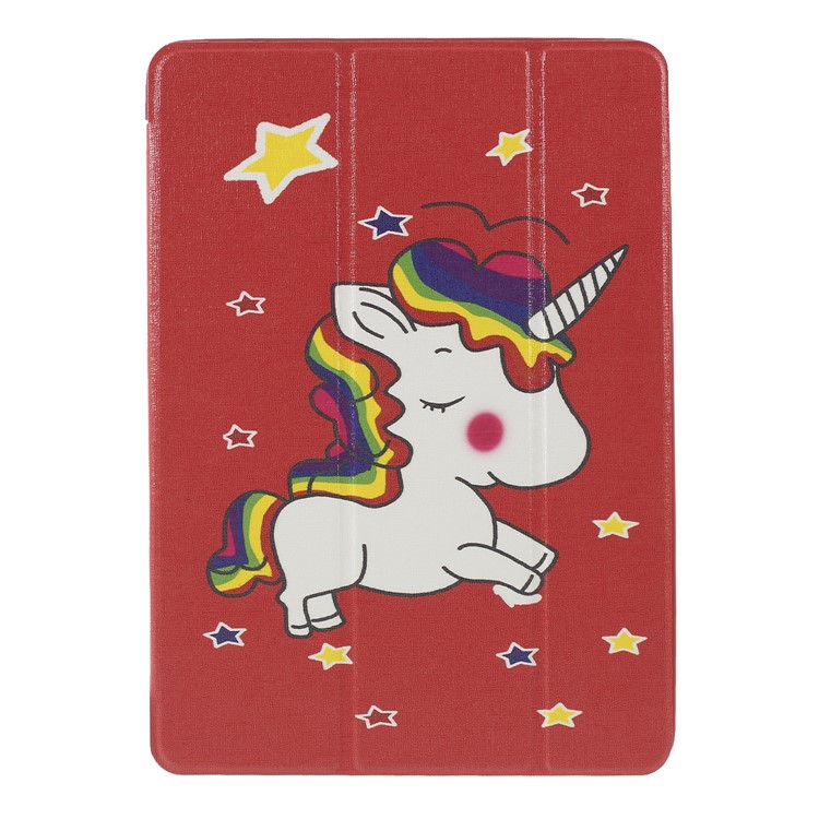 

Patterned Tri-fold Stand Leather Protective Cover for iPad 9.7-inch (2018)/9.7-inch (2017)/Air 2/Air - Unicorn and Star