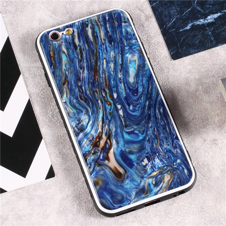 

For iPhone 6s/6 4.7 inch Natural Sea Shell Amber Series Epoxy TPU + PC Phone Shell - Baby Blue