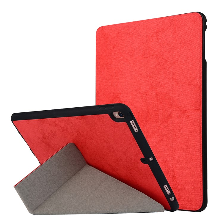 

Ретро Стиль Оригами PU Смарт-кожаный Чехол Для Ipad Pro 10,5-inch (2017) - Красный