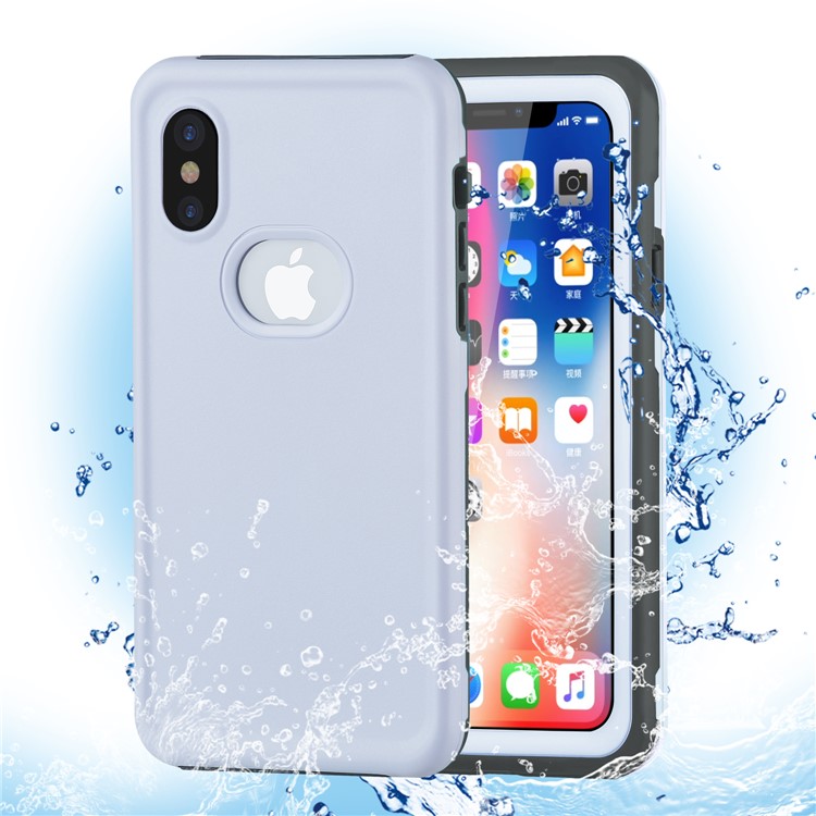 

Пылезащитный Непромокаемый 6M Водонепроницаемый Двойной Корпус Для Iphone X - Белый, iPhone X