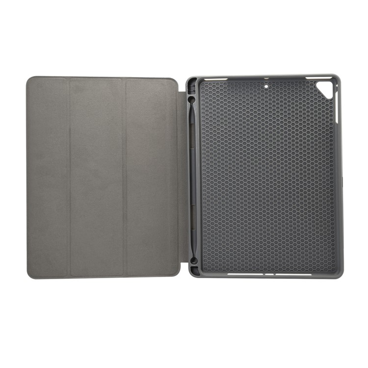 Mármol Patrón Tri-fold Stand Smart Folio PU Leather Con Ranura Para Pluma Para Ipad 9.7 Pulgadas (2018) /(2017) /(2016) / Air 2 / Aire - Violeta-3