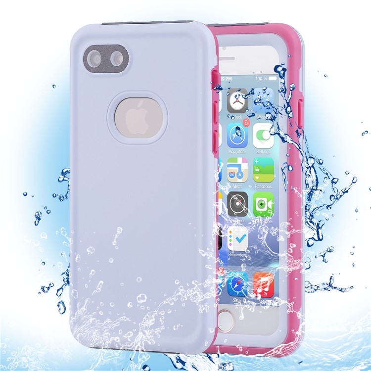 

Пылезащитная Непромокаемая 6M Водонепроницаемая Двойная Оболочка Для Iphone 8/7 4,7 Дюйма - Серый / Розовый, iPhone 8