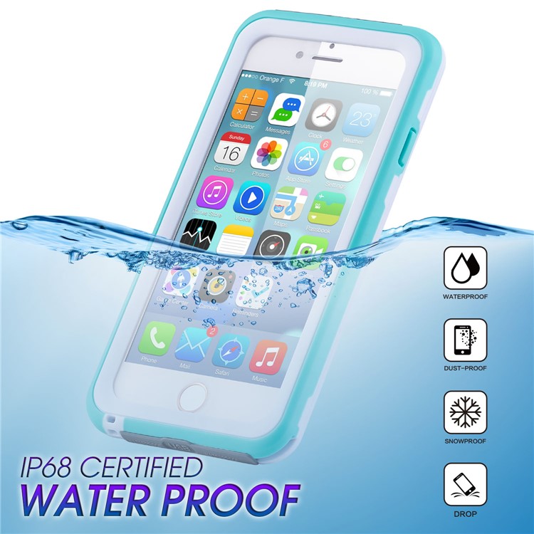 Staubdichter Snowproof 6M Imprägniern DoppelzweckHandyfall Für Iphone 8/7 4.7 Zoll - Weiß / Blau-2