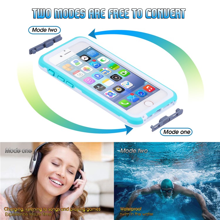 Staubdichter Snowproof 6M Imprägniern DoppelzweckHandyfall Für Iphone 8/7 4.7 Zoll - Weiß / Blau-7