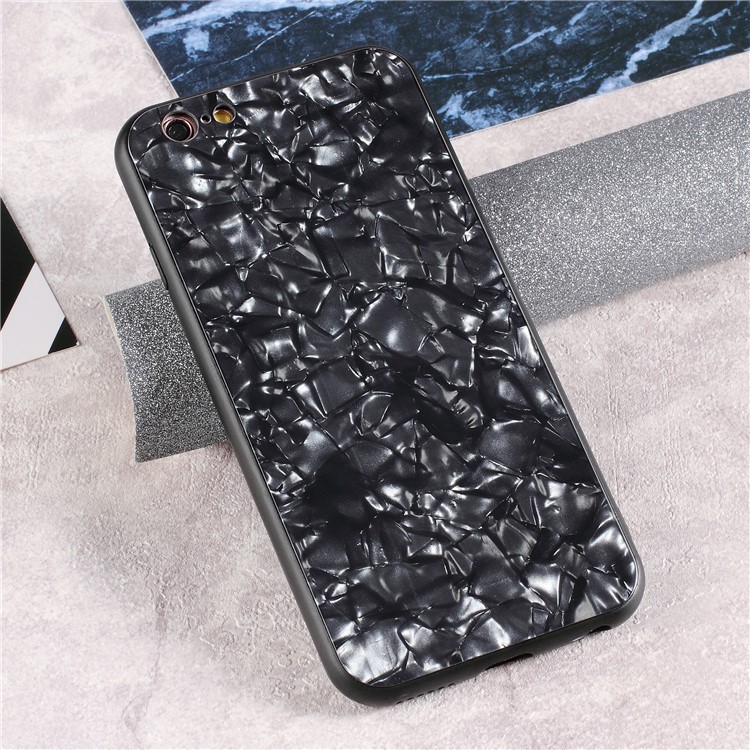 

9H Закаленное Стекло Назад + Мягкий Чехол Для Телефона TPU Для Iphone 6s 6 - Черный