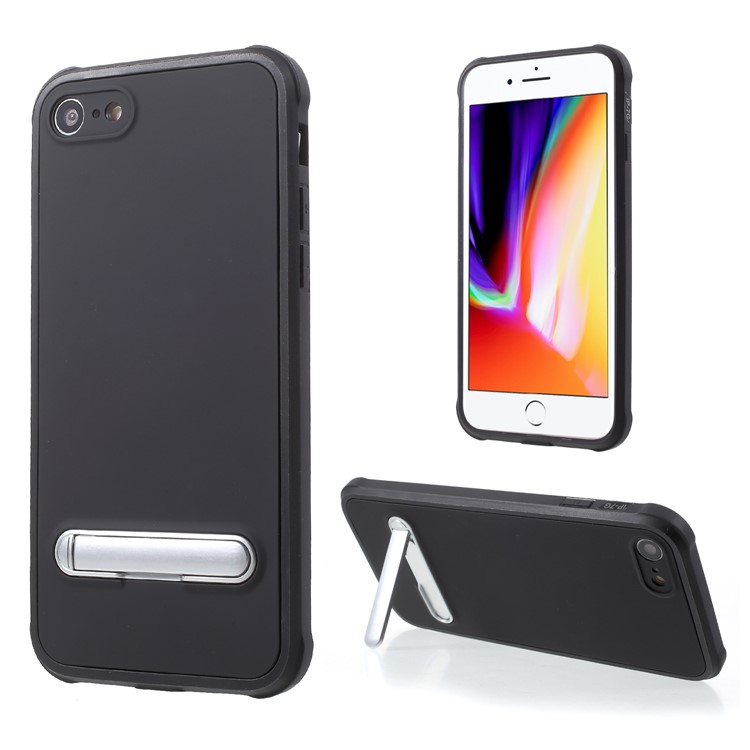 

PC + TPU Гибридный Корпус С Подставкой Для Iphone 8 / 7 4,7 Дюйма - Черный
