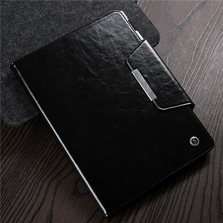 Crazy Horse Texture Stand Card Slots PU Leather Tablet Case for iPad 9.7-inch (2018) / 9.7-inch (2017) / Air / Air 2 - Black-13
