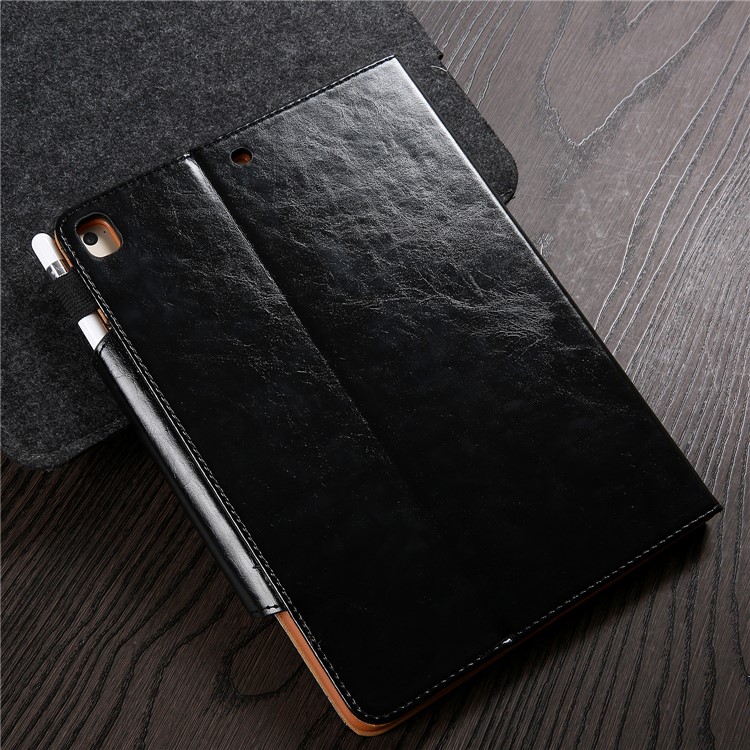 Crazy Horse Texture Stand Card Slots PU Leather Tablet Case for iPad 9.7-inch (2018) / 9.7-inch (2017) / Air / Air 2 - Black-14