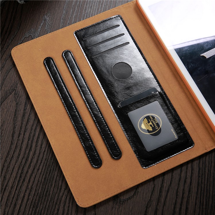 Crazy Horse Texture Stand Card Slots PU Leather Tablet Case for iPad 9.7-inch (2018) / 9.7-inch (2017) / Air / Air 2 - Black-15
