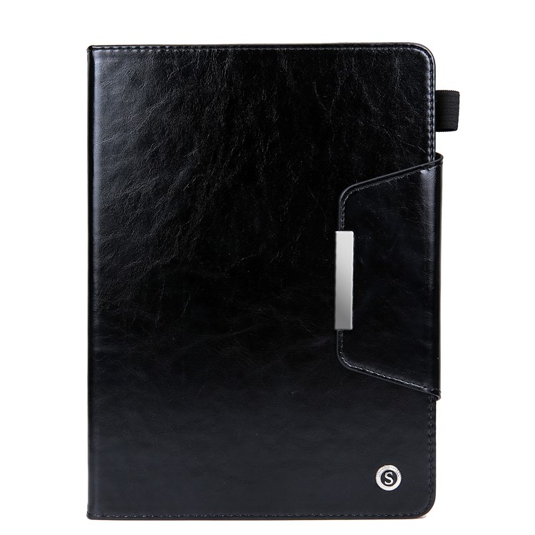 Crazy Horse Texture Stand Card Slots PU Leather Tablet Case for iPad 9.7-inch (2018) / 9.7-inch (2017) / Air / Air 2 - Black-2